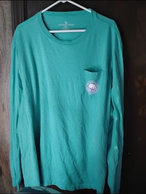 The Southern Shirt Company Women's Long Sleeve Tee in Teal with Pocket Logo
